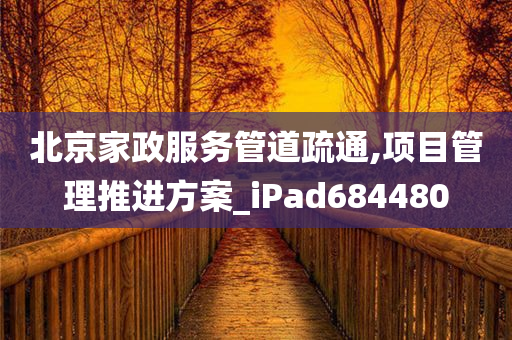 北京家政服务管道疏通,项目管理推进方案_iPad684480