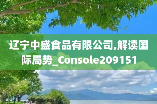 辽宁中盛食品有限公司,解读国际局势_Console209151