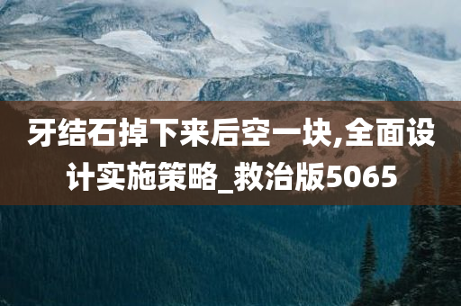 牙结石掉下来后空一块,全面设计实施策略_救治版5065