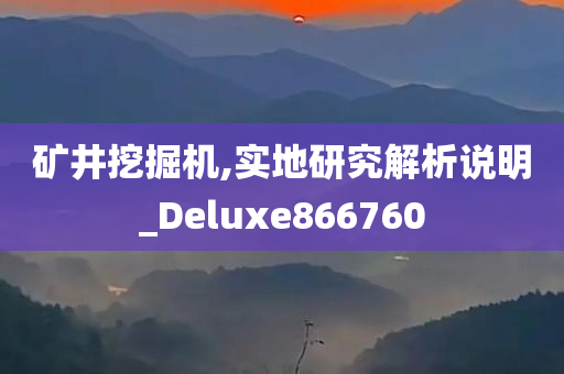 矿井挖掘机,实地研究解析说明_Deluxe866760