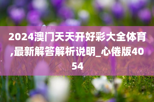 2024澳门天天开好彩大全体育,最新解答解析说明_心倦版4054