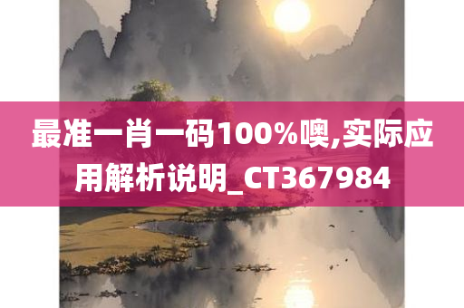 最准一肖一码100%噢,实际应用解析说明_CT367984