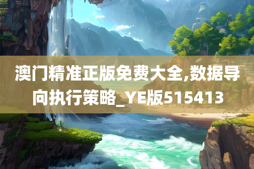 澳门精准正版免费大全,数据导向执行策略_YE版515413