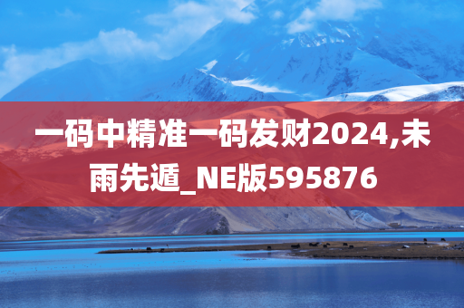 一码中精准一码发财2024,未雨先遁_NE版595876