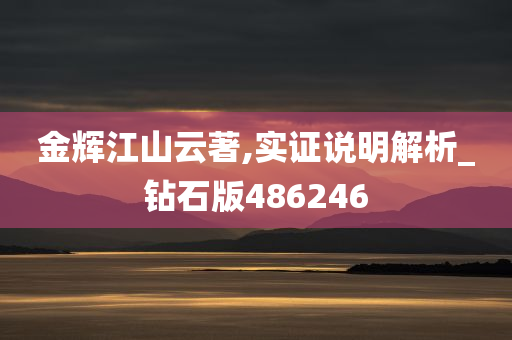 金辉江山云著,实证说明解析_钻石版486246