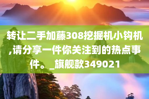 转让二手加藤308挖掘机小钩机,请分享一件你关注到的热点事件。_旗舰款349021