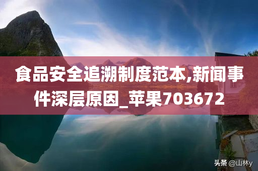 食品安全追溯制度范本,新闻事件深层原因_苹果703672