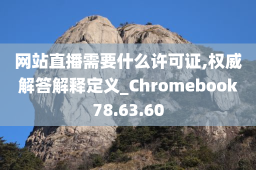 网站直播需要什么许可证,权威解答解释定义_Chromebook78.63.60