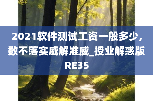 2021软件测试工资一般多少,数不落实威解准威_授业解惑版RE35