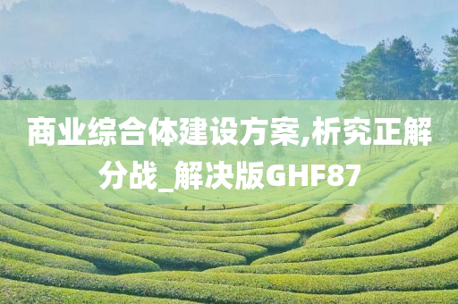 商业综合体建设方案,析究正解分战_解决版GHF87