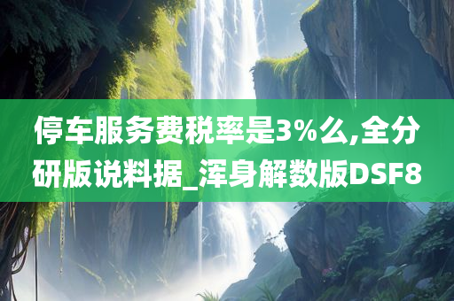 停车服务费税率是3%么,全分研版说料据_浑身解数版DSF8