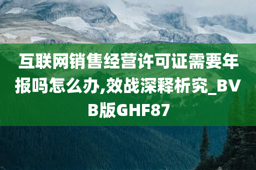 互联网销售经营许可证需要年报吗怎么办,效战深释析究_BVB版GHF87