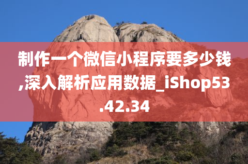 制作一个微信小程序要多少钱,深入解析应用数据_iShop53.42.34