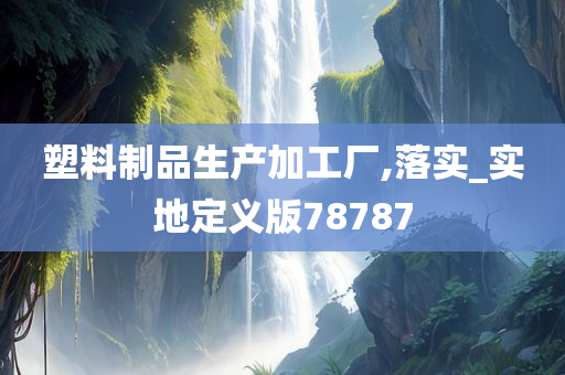 塑料制品生产加工厂,落实_实地定义版78787