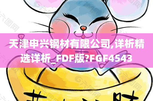 天津申兴钢材有限公司,详析精选详析_FDF版?FGF4543