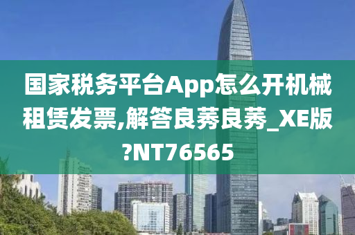 国家税务平台App怎么开机械租赁发票,解答良莠良莠_XE版?NT76565