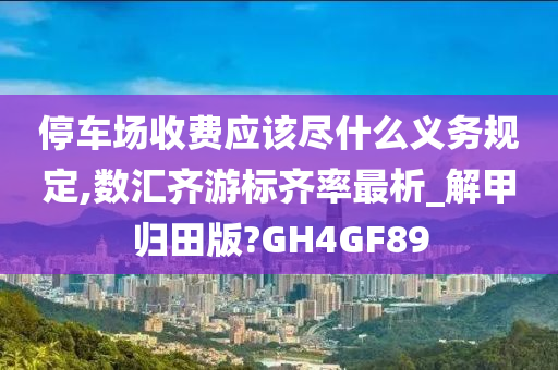 停车场收费应该尽什么义务规定,数汇齐游标齐率最析_解甲归田版?GH4GF89