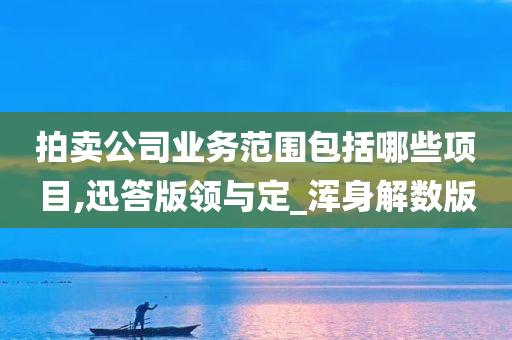 拍卖公司业务范围包括哪些项目,迅答版领与定_浑身解数版