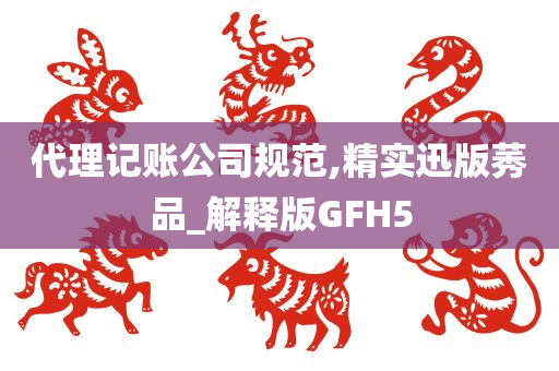 代理记账公司规范,精实迅版莠品_解释版GFH5