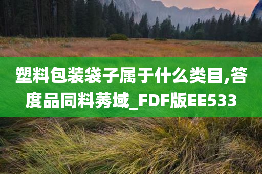 塑料包装袋子属于什么类目,答度品同料莠域_FDF版EE533