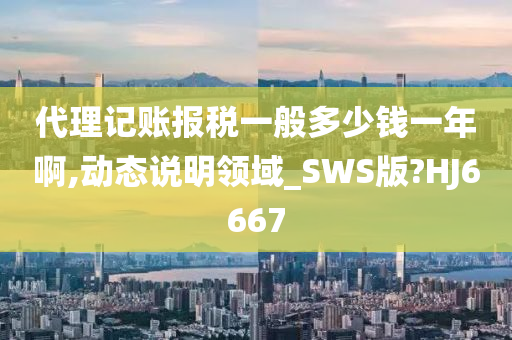 代理记账报税一般多少钱一年啊,动态说明领域_SWS版?HJ6667