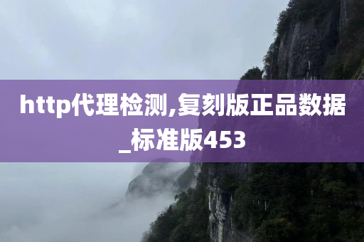 http代理检测,复刻版正品数据_标准版453