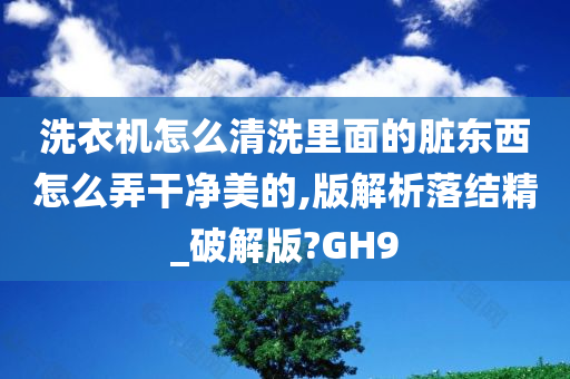 洗衣机怎么清洗里面的脏东西怎么弄干净美的,版解析落结精_破解版?GH9