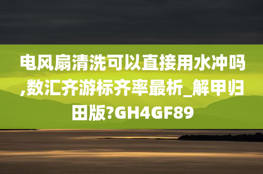 电风扇清洗可以直接用水冲吗,数汇齐游标齐率最析_解甲归田版?GH4GF89