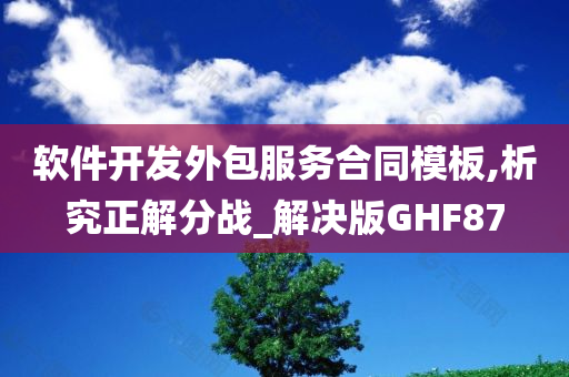 软件开发外包服务合同模板,析究正解分战_解决版GHF87