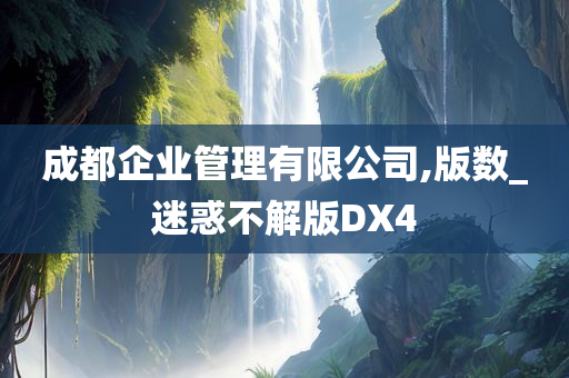 成都企业管理有限公司,版数_迷惑不解版DX4