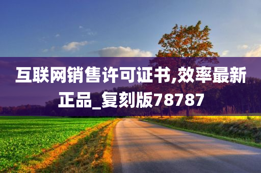 互联网销售许可证书,效率最新正品_复刻版78787