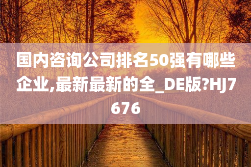 国内咨询公司排名50强有哪些企业,最新最新的全_DE版?HJ7676