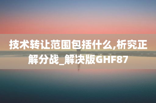 技术转让范围包括什么,析究正解分战_解决版GHF87