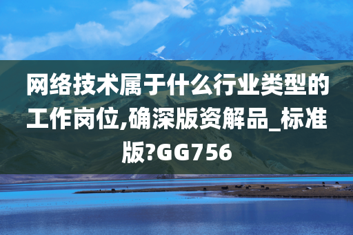 网络技术属于什么行业类型的工作岗位,确深版资解品_标准版?GG756