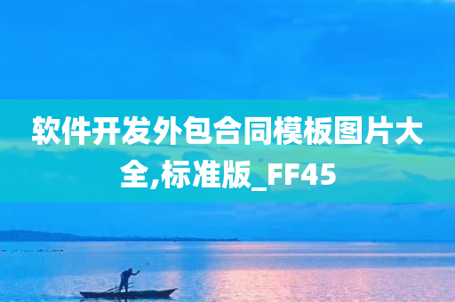 软件开发外包合同模板图片大全,标准版_FF45