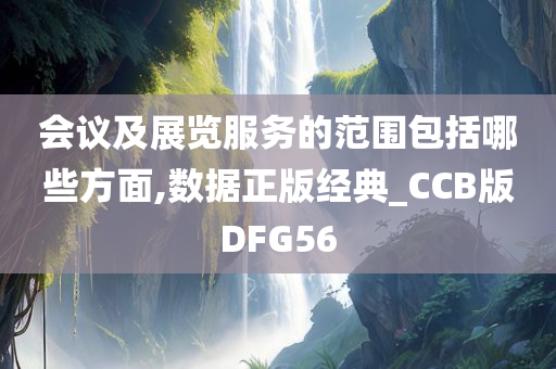 会议及展览服务的范围包括哪些方面,数据正版经典_CCB版DFG56