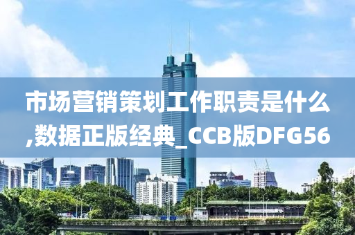 市场营销策划工作职责是什么,数据正版经典_CCB版DFG56