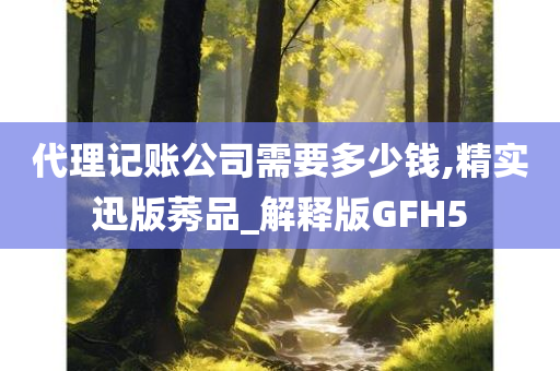 代理记账公司需要多少钱,精实迅版莠品_解释版GFH5