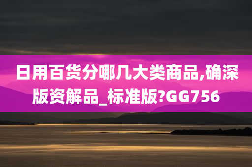 日用百货分哪几大类商品,确深版资解品_标准版?GG756