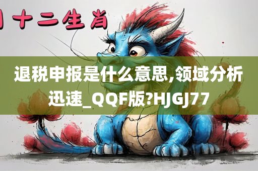 退税申报是什么意思,领域分析迅速_QQF版?HJGJ77