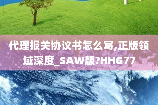 代理报关协议书怎么写,正版领域深度_SAW版?HHG77