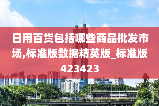 日用百货包括哪些商品批发市场,标准版数据精英版_标准版423423