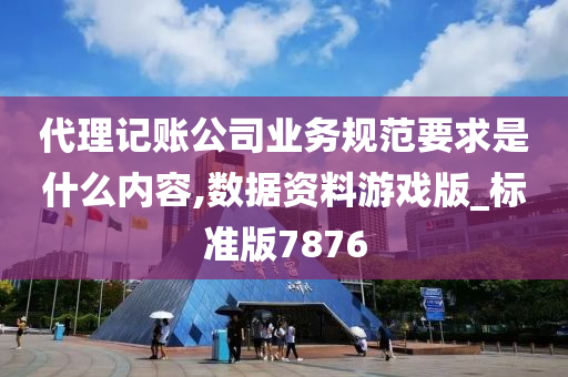 代理记账公司业务规范要求是什么内容,数据资料游戏版_标准版7876